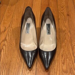 Jimmy Choo Dark Brown Leather Heels